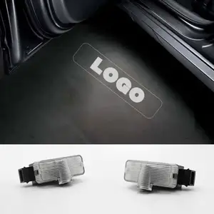 LAMPU menyambut bayangan hantu otomatis kustom lampu pintu mobil led HD kesopanan proyektor logo laser 12V colok dan Mainkan lampu Selamat Datang mobil