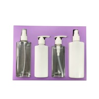 Ensemble de shampoing cosmétiques personnalisés Boîtes d'emballage imprimées en papier couché avec stratification mate et séparateur de produit bouteille en plastique