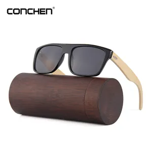 Tốt nhà máy sang trọng tre Kính mát PC ống kính vuông Sun Glasses xu hướng Shades Sunglasses men phụ nữ