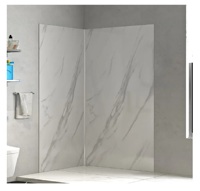 Feuille enduite UV de panneau de douche de 3mm d'effet de marbre de PVC imperméable pour le remplacement de carrelage de mur de salle de bains