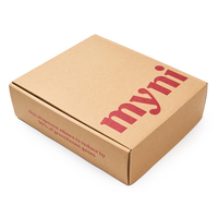 Serrure d'oreille imprimée avec logo personnalisé Emballage en papier kraft en carton ondulé Boîte postale d'expédition avec insert