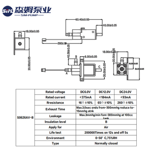 Válvula Solenoide de Aire Mini Personalizada de Fábrica 400mmHg para Extractor de Leche Eléctrico y Monitor de Presión Arterial OEM ODM - Product Image 6