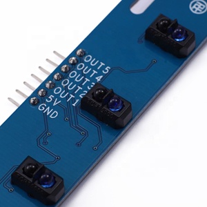 Módulo de Seguimiento con Sensor Infrarrojo de <span class=keywords><strong>5</strong></span> Canales TCRT5000, Placa PCB, Módulo TCRT5000 - Product Image 2