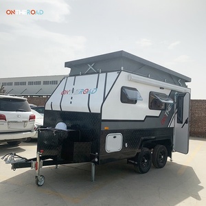 Camping-car hybride rhino noir, 4 places, caravane tout-terrain, livré avec une poêle, un réfrigérateur et un lavabo - Product Image 2