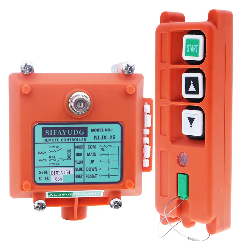 F21-2S Good quality 12-65V transmitter and receiver 433 mhz crane industrial wireless elevator remote control