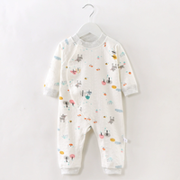 Nouveau costume une pièce bébé, vêtements rampants mignons à manches courtes et à manches longues en coton printemps et automne
