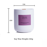 Bougie parfumée en cire de soja dans un pot en céramique style minimaliste, vente en gros, décoration d'intérieur, cadeau pour femme, Saint-Valentin, entreprise