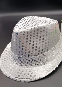 Western Bling Dance <b>Hats</b> Shining Sequin Led Flashing Fedora <b>Hat</b> With Gold Sequins <b>for</b> Man Women Kid - Product Image 3