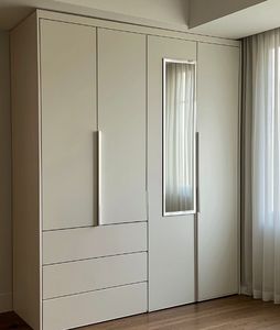 Armario de Dormitorio Personalizado de Fábrica, Armario Moderno de Madera, Gabinetes de Habitación con Espejo, Listo para Armar - Product Image 3