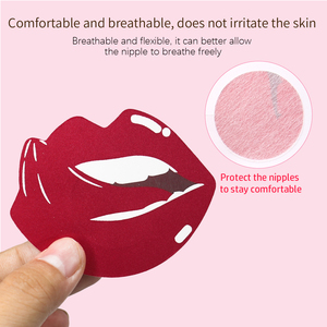 Venta al por mayor diseño de labios pezón pegatina empanadas pezón decoración pechos cubierta Sexy Rosa belleza chica pezón cubierta para mujeres - Product Image 6