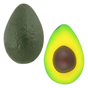 Custom Logo Pu Foam Avocado Stress Relievers Promotional Fruit Squeeze Toy Imprinted Logo Antistress Gift - Product Image 4