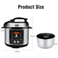 Autocuiseurs électriques multifonctionnels, soupe, bouillie, riz, chauffage des repas, cuisine 6L, autocuiseur Intelligent pour la maison