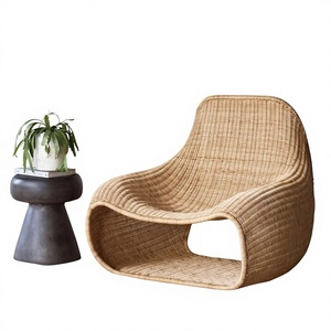 Chaise longue de jardin en rotin naturel de qualité supérieure, canapé d'extérieur moderne en osier, chaise longue ergonomique tressée pour balcon, jardin, mobilier de resort - Product Image 1