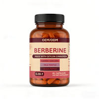 Capsules de Berbérine 5-en-1 : Cannelle de Ceylan, Curcuma, Chardon-Marie, Poivre Noir pour Adultes |   OEM/ODM 60 Capsules Diététiques