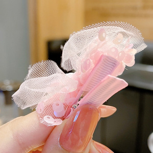 Small Size Tulle Bow Hair Clips Set Super Fairy Princess Barrettes Cute Mesh Decor Hair Pins For Girls Kids Hair Accessories - Product Image 4