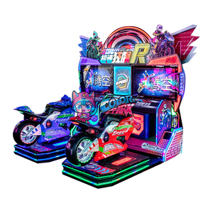 Machine <span class=keywords><strong>de</strong></span> <span class=keywords><strong>jeu</strong></span> d'arcade <span class=keywords><strong>de</strong></span> course <span class=keywords><strong>de</strong></span> moto et <span class=keywords><strong>de</strong></span> voiture à monnayeur pour 2 joueurs, simulateur <span class=keywords><strong>de</strong></span> conduite, <span class=keywords><strong>jeu</strong></span> <span class=keywords><strong>de</strong></span> course <span class=keywords><strong>de</strong></span> moto, thème Parc Coloré - Product Image 2