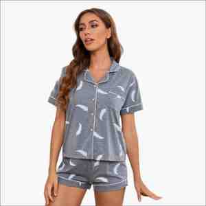 Conjuntos de Pijamas de 2 Piezas para Mujer, Verano, Casuales, Sexys, 100% Fibra de Bambú, Transpirables, Colores Personalizables, Venta al Por Mayor - Product Image 2