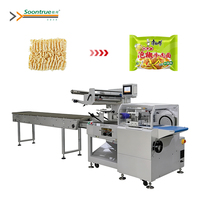 Machine d'emballage plastique horizontale multifonctionnelle SZ750W à commande servo-moteur pour film large, 60 sachets/min, pour l'industrie de la restauration rapide