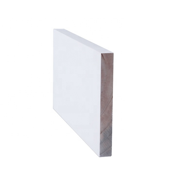 White Gesso Primed Finger Joint Radiata Pine S3S S4S Wooden Wainscoting Wall Panel Trim Board Baseboard Skirting Moulding
