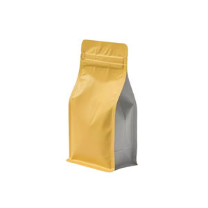 Pochette debout à fond plat de qualité alimentaire imprimée sur mesure en usine pour l'emballage de café et de thé - Product Image 1