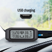 Système de surveillance de la pression des pneus Promata TPMS universel externe avec 2 capteurs pour voitures