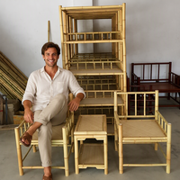 Nouvelle chaise-tabouret en bambou de style chinois, faite à la main, multifonctionnelle, pour salon, meubles pour enfants, vente en gros disponible