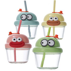 <span class=keywords><strong>210</strong></span> <span class=keywords><strong>ml</strong></span> cà phê mùa hè nước trái cây vôi uống nước giải khát Quà tặng khuyến mãi cốc thủy tinh nhỏ với rơm và nắp chai nước - Product Image 1