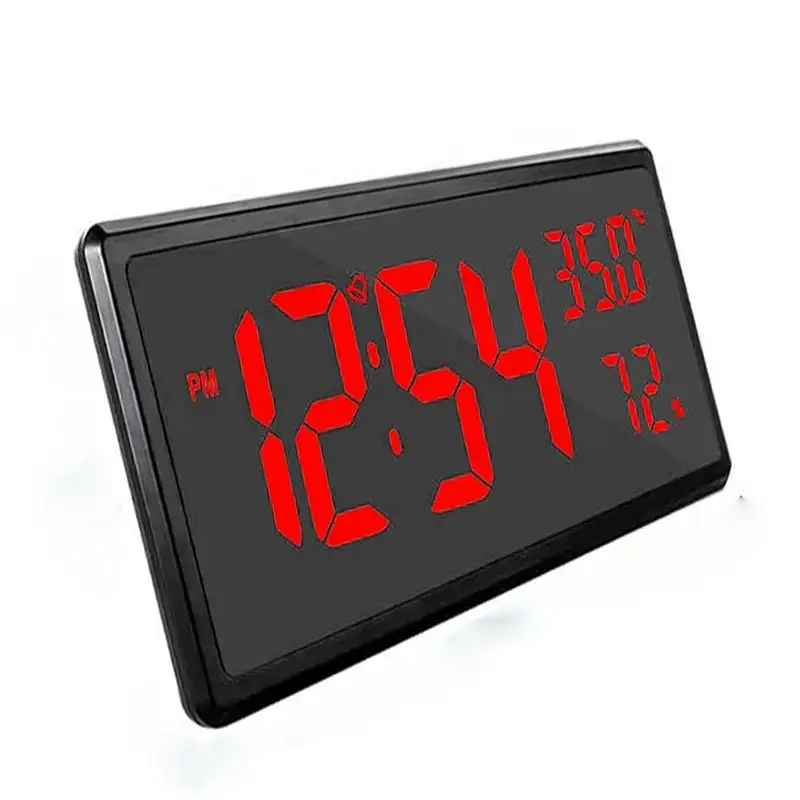 CHEETIE kalender Digital jam produsen promosi dinding murah LED tampilan Kelembaban Suhu besar