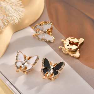 Mancuernillas de Mariposa 3D de Latón Esmaltado para Mujer |   Cierres Decorativos para Botones de Puños de Camisa |   Elegante Joyería Decorativa para el Cuello, Regalo - Product Image 1