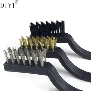 Diyt 3Pc Wire Brush <b>Set</b> Stainless Steel Nylon Copper Bristle Cleaning <b>Tool</b> Hardware Kit - Product Image 3