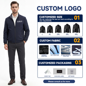 <strong>Men's</strong> Stylish High Quality <strong>Smart</strong> Casual <strong>Jacket</strong> Zipper Closure Eco-Friendly Knitted All-Season Luxury Custom Workwear <strong>Jacket</strong> - Product Image 3