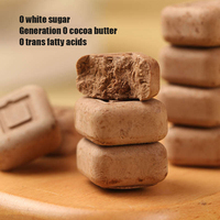 Chocolat noir lyophilisé au beurre de cacao pur, sans sucre ajouté, aux amandes