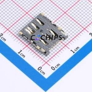 SIM301-GZ7P SIM Card Connector SMD Connector Flip Cover Type Nano SIM Card Card Holder With Card Detection - Product Image 2