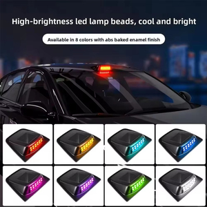 ไฟ LED ติดหลังคารถยนต์พลังงานแสงอาทิตย์ 8 สี พร้อมรีโมทคอนโทรล ไม่ต้องเจาะ สำหรับรถบรรทุก รถจักรยานยนต์ และยานพาหนะ - Product Image 1