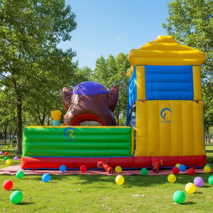 قلعة نطاطة قابلة للنفخ للأطفال بتصميم باو دوج، ملعب نطاطي تجاري متعدد الوظائف مع زحليقة - Product Image 3