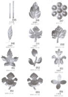 Éléments forgés Composants en fer forgé Accessoires décoratifs Feuille de raisin pour porte clôture rampe Main courante