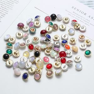 <span class=keywords><strong>Botones</strong></span> de camisa de tela de mujer de alta calidad de 18L, vástago de Metal de aleación de Zinc lavable, cierres de camisa de lujo coloridos al por mayor - Product Image 4