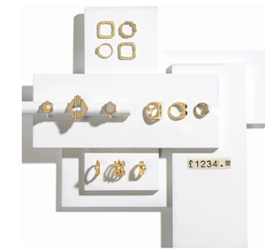 Tùy chỉnh mini đồ trang sức đồng hồ hiển thị Rack | ABS nhựa + Giá kỹ thuật số Cube thẻ, kim loại truy cập đứng - Product Image 3