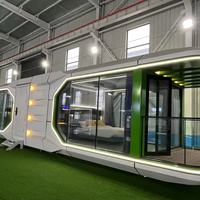 Maisons modulaires préfabriquées de villégiature en plein air Maison capsule mobile moderne éco-commerciale pour camping à vendre