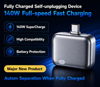 Adaptateur de charge rapide 140W avec arrêt automatique intelligent, protection contre les surcharges USB C, chargeur séparateur de charge complète pour téléphone et ordinateur portable