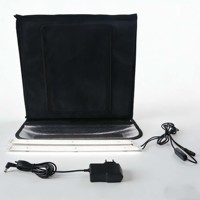 Mini studio photo portable de 40 cm avec éclairage LED, alimentation secteur, tente de prise de vue en cube, table en PVC et nylon durables