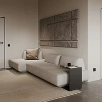 Ensemble canapé modulaire italien moderne et minimaliste en tissu sans accoudoirs assemblé librement pour grand petit appartement simple élégant pour vivre