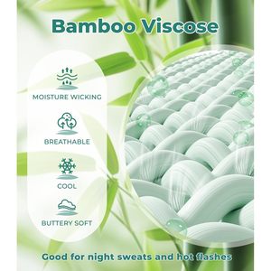 Chemise de nuit plissée en viscose de bambou tissée pour femme, à manches courtes, respirante, décontractée, pour la nuit - Product Image 6