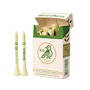 Bird Darts Tees de golf standard 2-3/4 pouces en bambou écologique, lot de 18, conception Swing Away - Product Image 4
