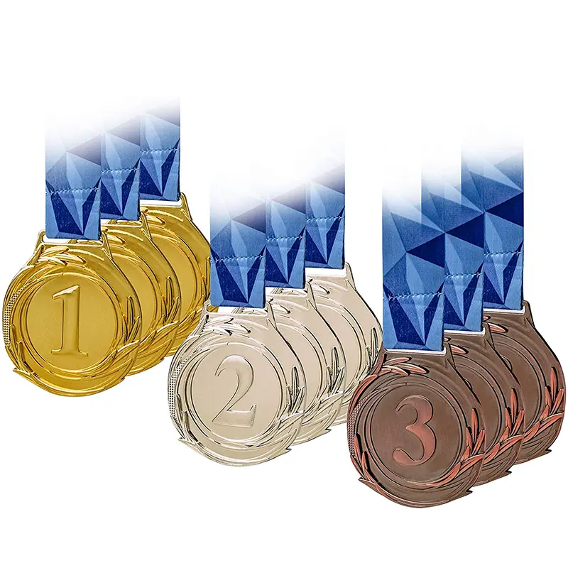 2021 Beste Koop 1 2 3 Medaille Hele Koop Sport Plated Medailles Custom Medaille Met Lint