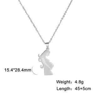 KISSWIFE Klassische Mutter Kinder Anhänger-Halsband für Damen Gold Silber Edelstahl Familien-Halsband Muttertagsschmuck - Product Image 6