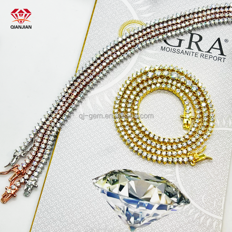 Dropshiping Mossanite Diamond Necklace Miami 925