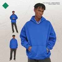 Fabricant de sweat à capuche Boxy 350g pull blanc surdimensionné sans ficelle polaire goutte épaule personnalisé 3D bouffée impression sweats à capuche et sweat-shirts