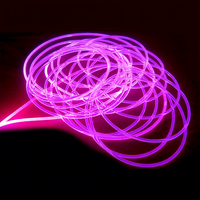 Éclairage LED à fibre optique latérale 1,0 mm 2,0 mm pour décoration automobile, étanche IP66, couleur RVB personnalisable, longueur ajustable, contrôle par application