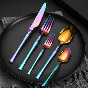 Service de Table en Acier Inoxydable Or Rose 410, 24 Pièces, Couteau, Fourchette, Cuillère à Manche Fin, Coffret Cadeau - Product Image 4